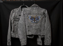 Load image into Gallery viewer, Grey Metaphysical Denim Jacket With Butterfly