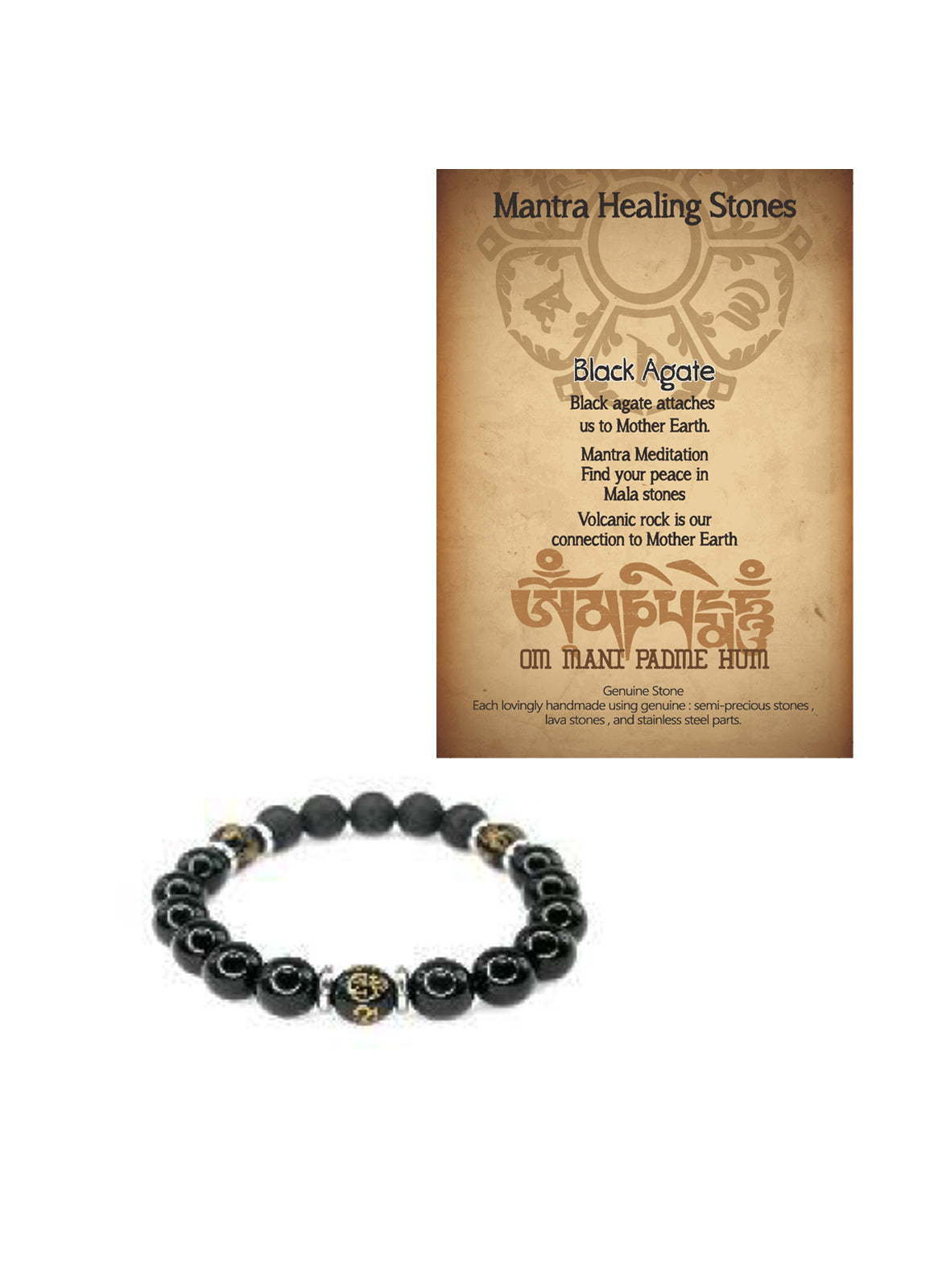 Mantra Healing Stone Bracelets