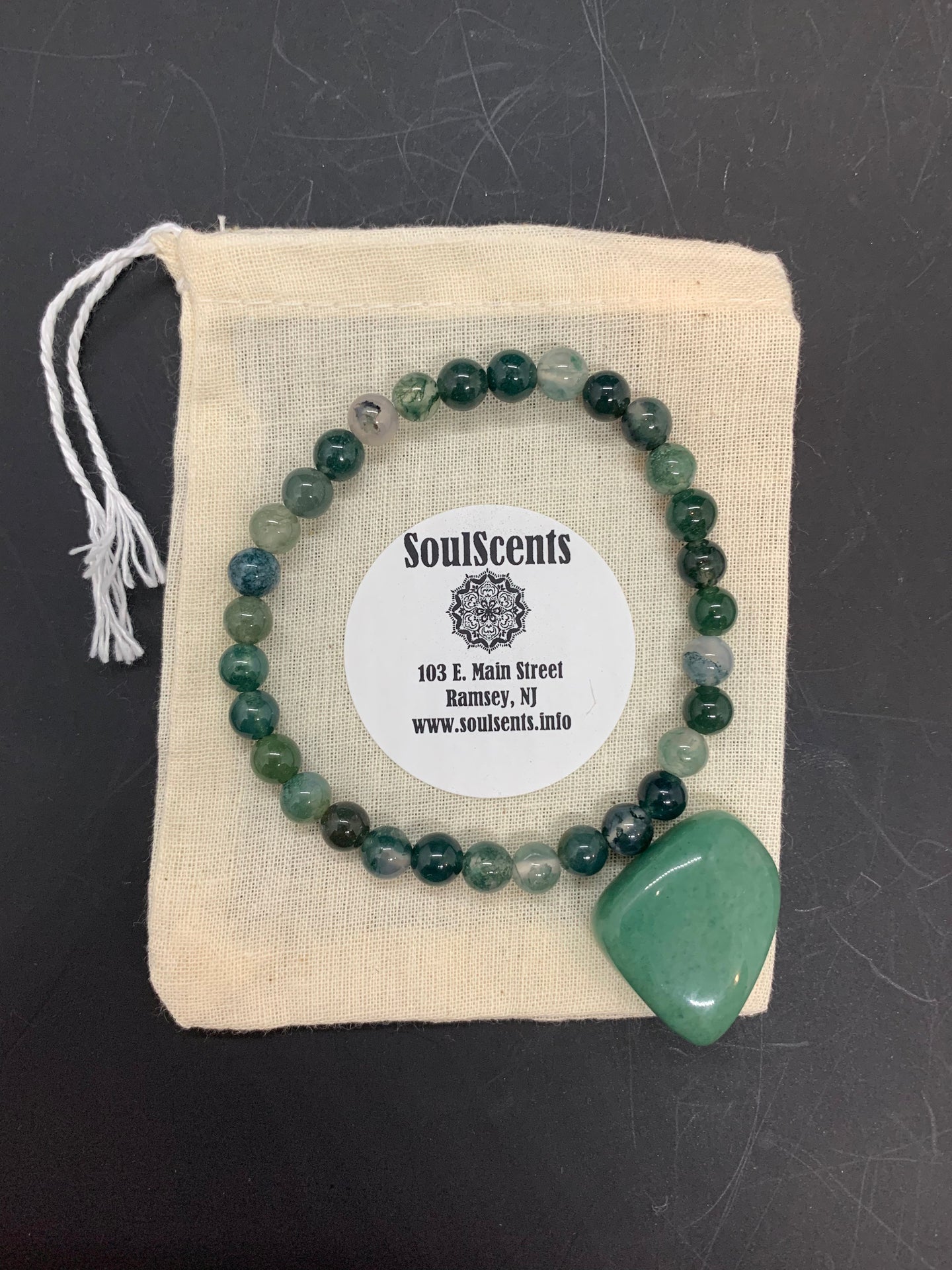 Green Aventurine Beaded Stretch Crystal Bracelet