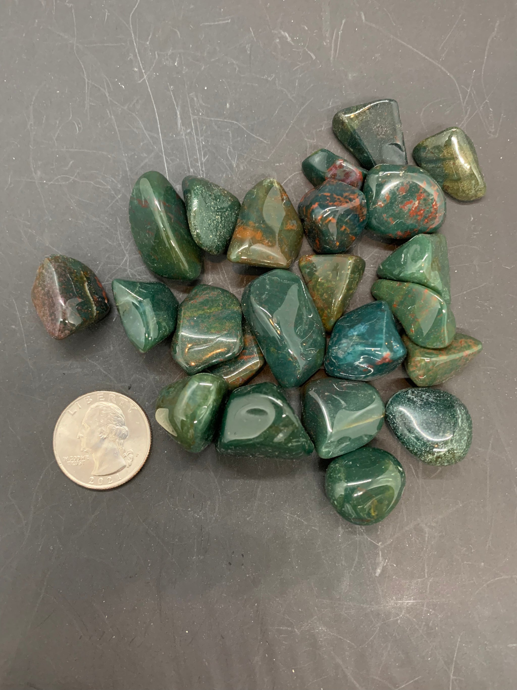 Bloodstone Crystal (1) Blood Stone Tumbled Crystal, XS High