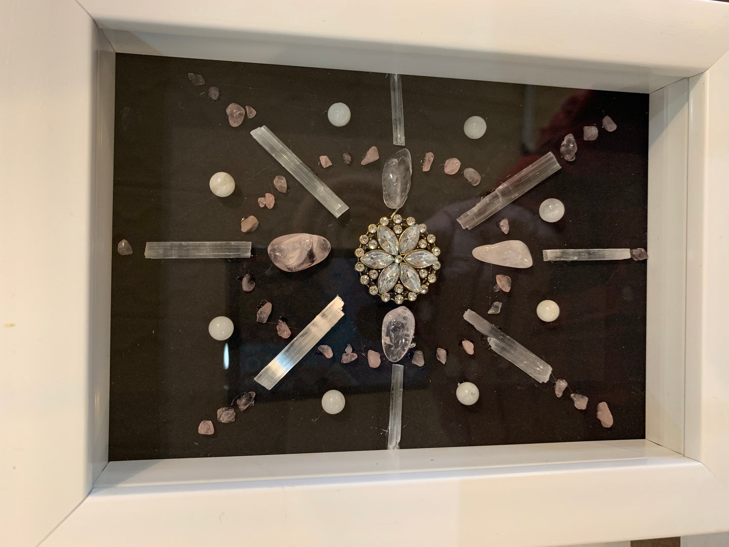 Love and Light Crystal Grid in Shadow Box