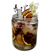 Load image into Gallery viewer, Crystal And Dried Flower Gel Candles
