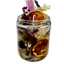 Load image into Gallery viewer, Crystal And Dried Flower Gel Candles
