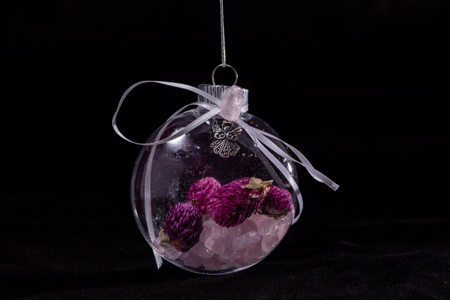 Rose Quartz Crystal  Spell Blessing Ornaments